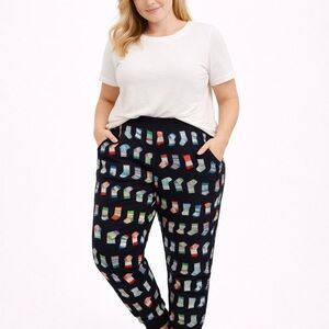 Flanel Old Navy pajama pants holliday funny prints pattern